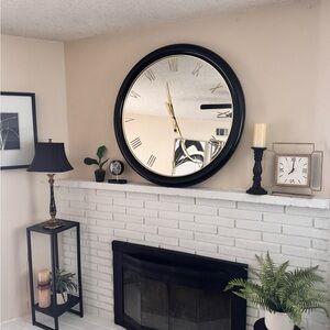 Elegant oversized mirrored Wall Clock